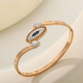 Stainless Steel Gold/Rosegold Plated Evil Eye Kada